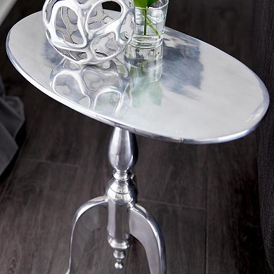 Stella & Eve Aluminum Metal Small Accent Table with Scroll Legs