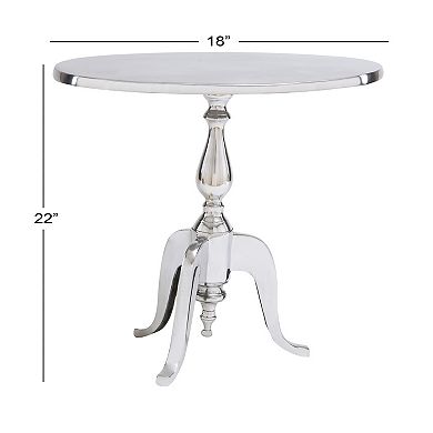 Stella & Eve Aluminum Metal Small Accent Table with Scroll Legs