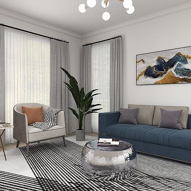 Stella & Eve Hammered Aluminum Metal Coffee Table