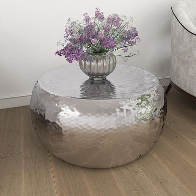 Stella & Eve Hammered Aluminum Metal Coffee Table