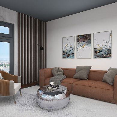 Stella & Eve Hammered Aluminum Metal Coffee Table