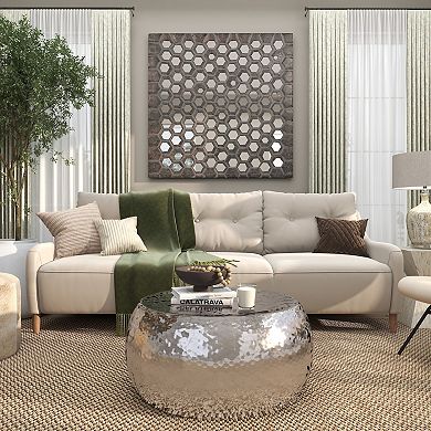 Stella & Eve Hammered Aluminum Metal Coffee Table