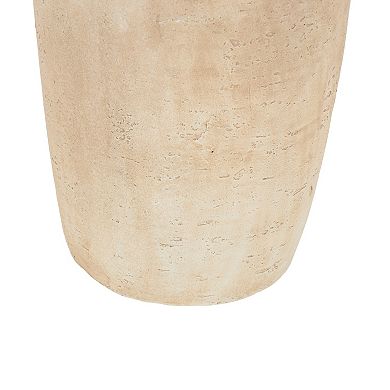 Stella & Eve Magnesium Oxide Accent Table with Tempered Glass Top