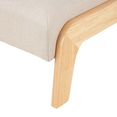 Stella & Eve Boucle Accent Chair with Wooden Legs