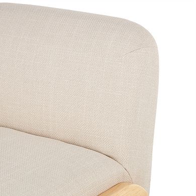 Stella & Eve Boucle Accent Chair with Wooden Legs