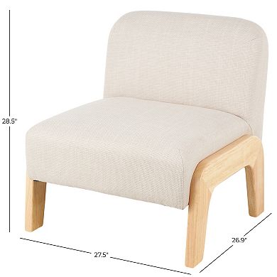 Stella & Eve Boucle Accent Chair with Wooden Legs