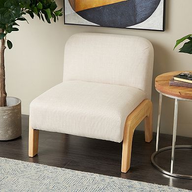 Stella & Eve Boucle Accent Chair with Wooden Legs