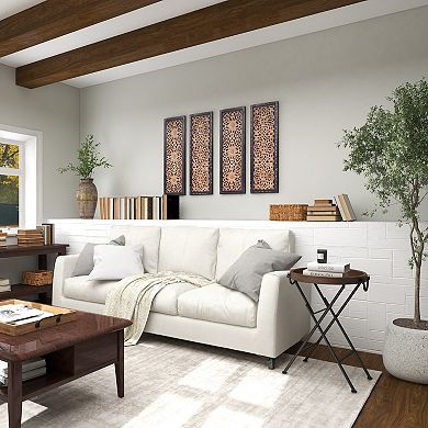 Stella & Eve Metal Accent Table with Brown Wood Top