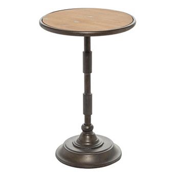 Stella & Eve Metal Accent Table with Wood Top