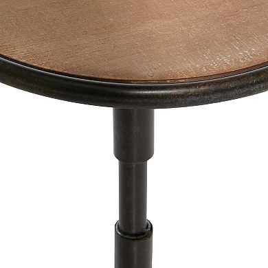 Stella & Eve Metal Accent Table with Wood Top