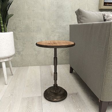 Stella & Eve Metal Accent Table with Wood Top
