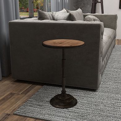 Stella & Eve Metal Accent Table with Wood Top