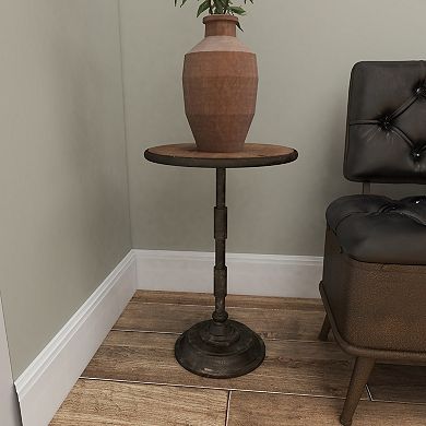 Stella & Eve Metal Accent Table with Wood Top