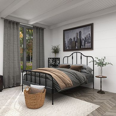 Stella & Eve Metal Accent Table with Wood Top