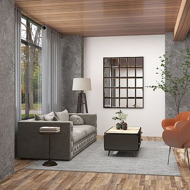 Stella & Eve Metal Accent Table with Wood Top