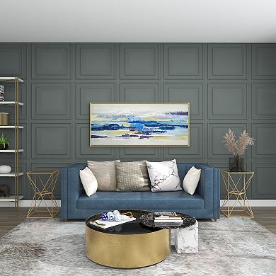 Stella & Eve Metal Accent Table with Mirrored Glass Top