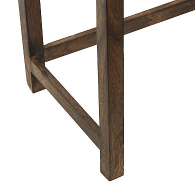 Stella & Eve Mango Wood Handmade Intricately Carved Accent Table