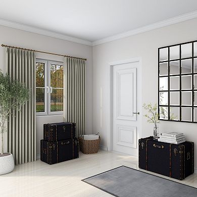 Stella & Eve 3-pc. Upholstered Decorative Trunks with Buckle Hinged Top