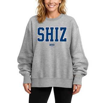 Women's Wicked Shiz University Collegiate Oversized Fleece Crew Sweatshirt