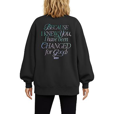 Women's Wicked For Good Oversized Fleece Crew Sweatshirt
