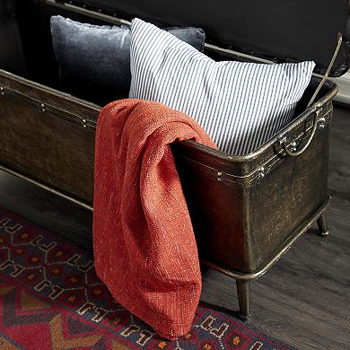 Stella & Eve Metal 3-pc. Weathered Storage Bench with Tufted Faux Leather Top