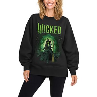Women's Wicked For Good Elphaba Oversized Fleece Crew Sweatshirt