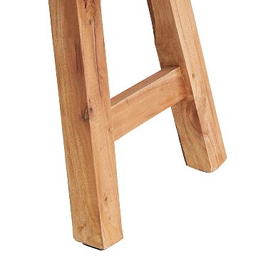 Stella & Eve Handmade Reclaimed Wood Home Bench with High Trestle Legs