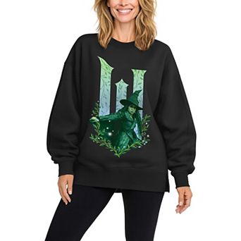 Women's Wicked For Good Elphaba Oversized Fleece Crew Sweatshirt