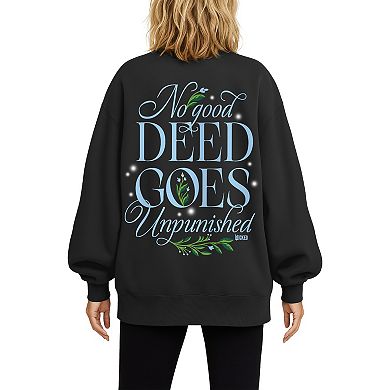 Women's Wicked For Good Elphaba Oversized Fleece Crew Sweatshirt