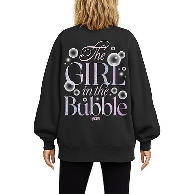 Women's Wicked For Good Glinda Oversized Fleece Crew Sweatshirt