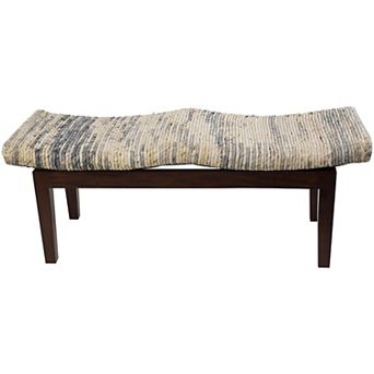 Stella & Eve Handmade Woven Wood Bench