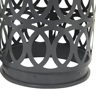 Stella & Eve3-Piece Metal Nesting Accent Table Set with Cutout Circle Pattern
