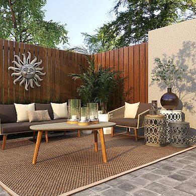 Stella & Eve3-Piece Metal Nesting Accent Table Set with Cutout Circle Pattern