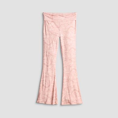 Juniors' Foldover Flare Pants