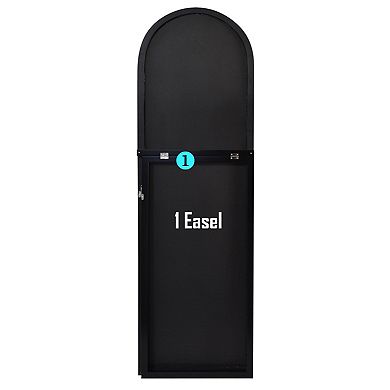 Black Arched Easel Mirror