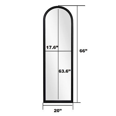 Black Arched Easel Mirror