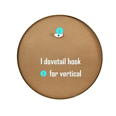 Circular Aluminum Frame Hanging Wall Mirror