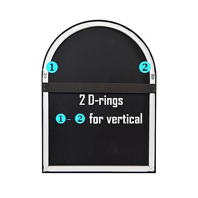 Two-Tone Arched Hanging Wall Mirror