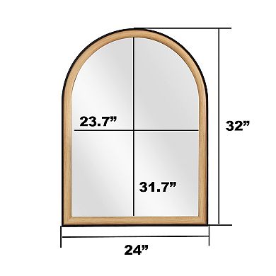Two-Tone Arched Hanging Wall Mirror