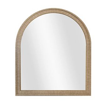 Tan Arched Hanging Wall Mirror