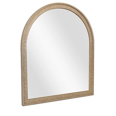 Tan Arched Hanging Wall Mirror