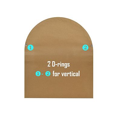 Tan Arched Hanging Wall Mirror