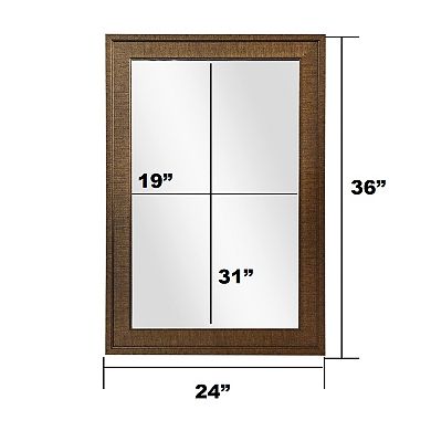 Textured Frame Hanging Wall Mirror