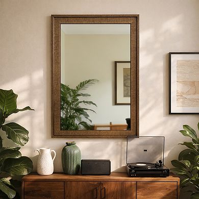 Textured Frame Hanging Wall Mirror