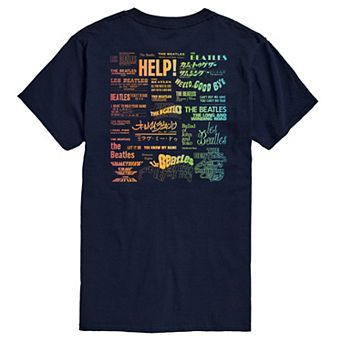 Men's The Beatles Song Titles Graphic Tee
