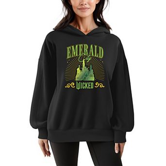 Women's Wicked Emerald City Oversized Fleece Hoodie Sweatshirt