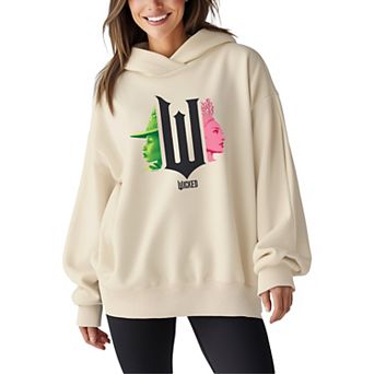 Women's Wicked Elphaba & Glinda Oversized Fleece Hoodie Sweatshirt