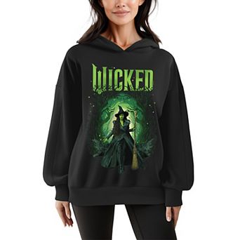 Women's Wicked For Good Elphaba Oversized Fleece Hoodie Sweatshirt
