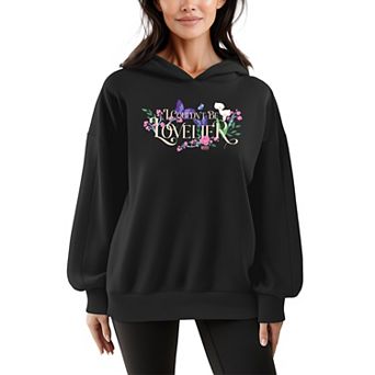 Women's Wicked For Good Glinda I Couldn't Be Lovelier Oversized Fleece Hoodie Sweatshirt