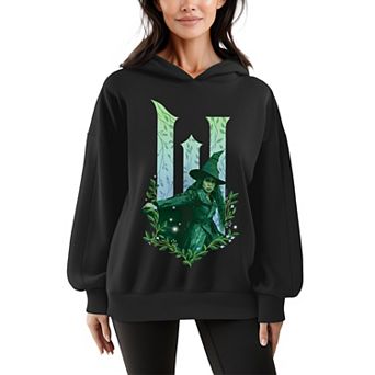 Women's Wicked For Good Elphaba Oversized Fleece Hoodie Sweatshirt